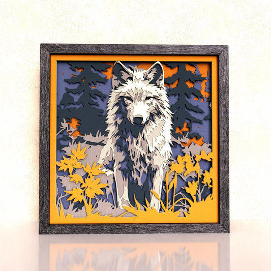Wolf in Forest Color Guide