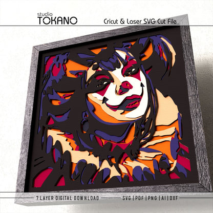 Harlequin Shadow Box SVG | 7 Layer Jester Wall Art | Cricut & Laser Cut File
