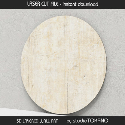 Peacock Layered Laser Cut File | Boho Wooden Wall Art SVG | Multilayer Glowforge xTool