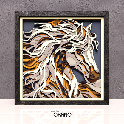 Horse Shadow Box SVG | 8 Layer Wall Art | Cricut & Laser Cut File