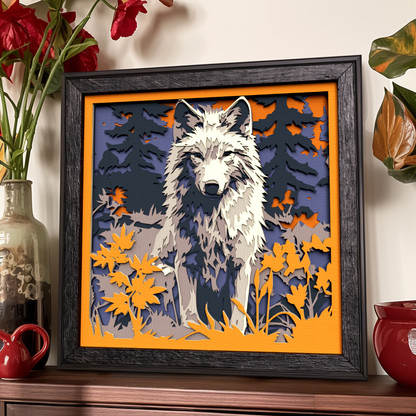 Wolf Layered SVG Cut File – Multilayer Design for Glowforge, xTool & Cricut